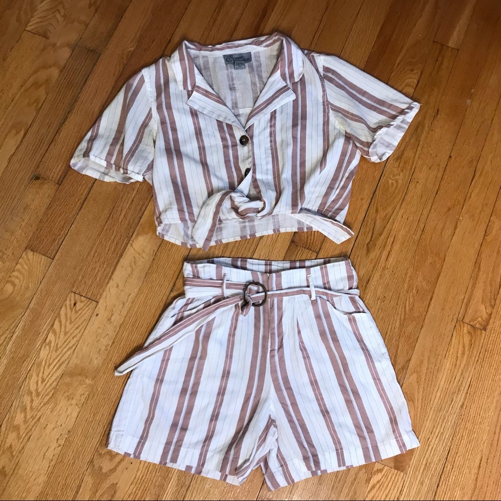 Two Piece Summer Playsuit Shorts Set
